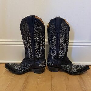 Boot Star Old Gringo Eagle Swarovski Crystals Snip Toe Boots Sz 6.5